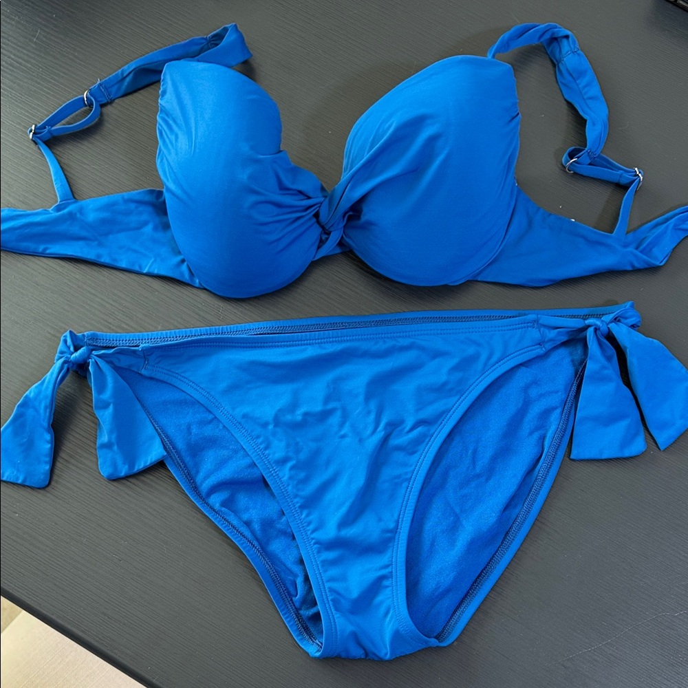 Blue Women’s Bikini Set - Classic Tie Side Swimwear